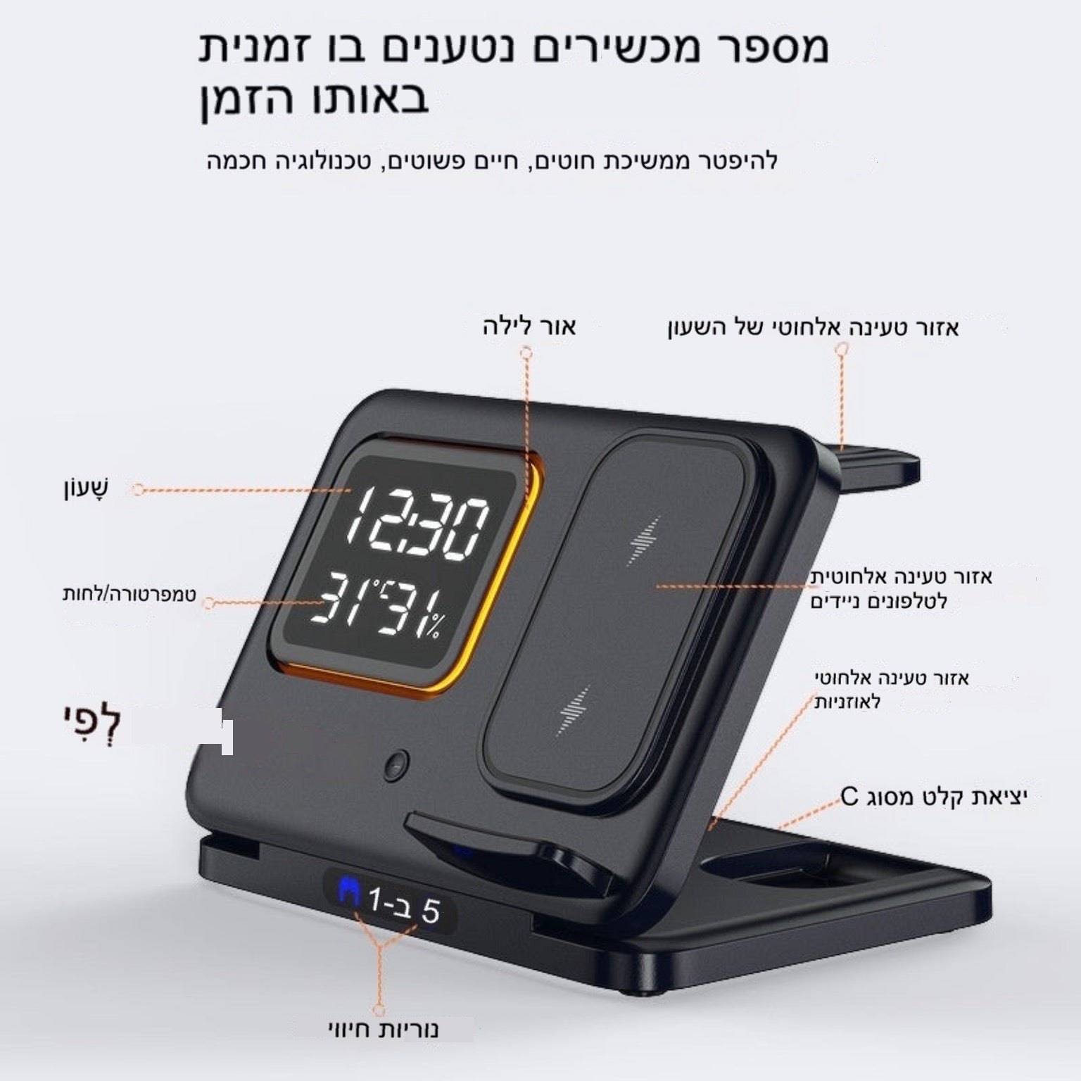 תחנת טעינה אלחוטית חכמה