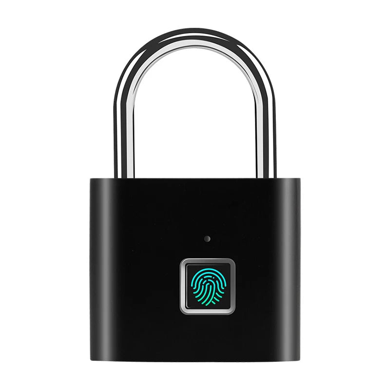 Keyless USB Charging Fingerprint Lock Smart Padlock Waterproof Door Lock 1Sec Unlock Portable Anti-Theft Padlock Zinc